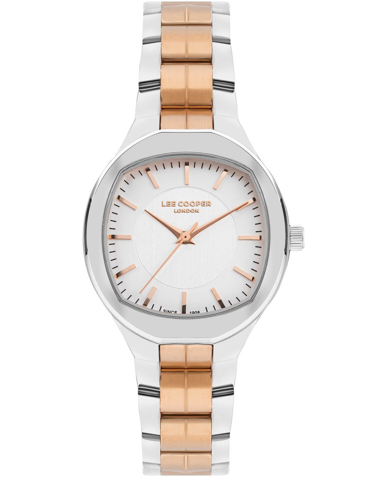 Lee Cooper Lee Cooper LC07850.530  LC07850.530 кварцевые женские часы серебристый циферблат, браслет нержавеющая сталь с ip-покрытием — вид спереди