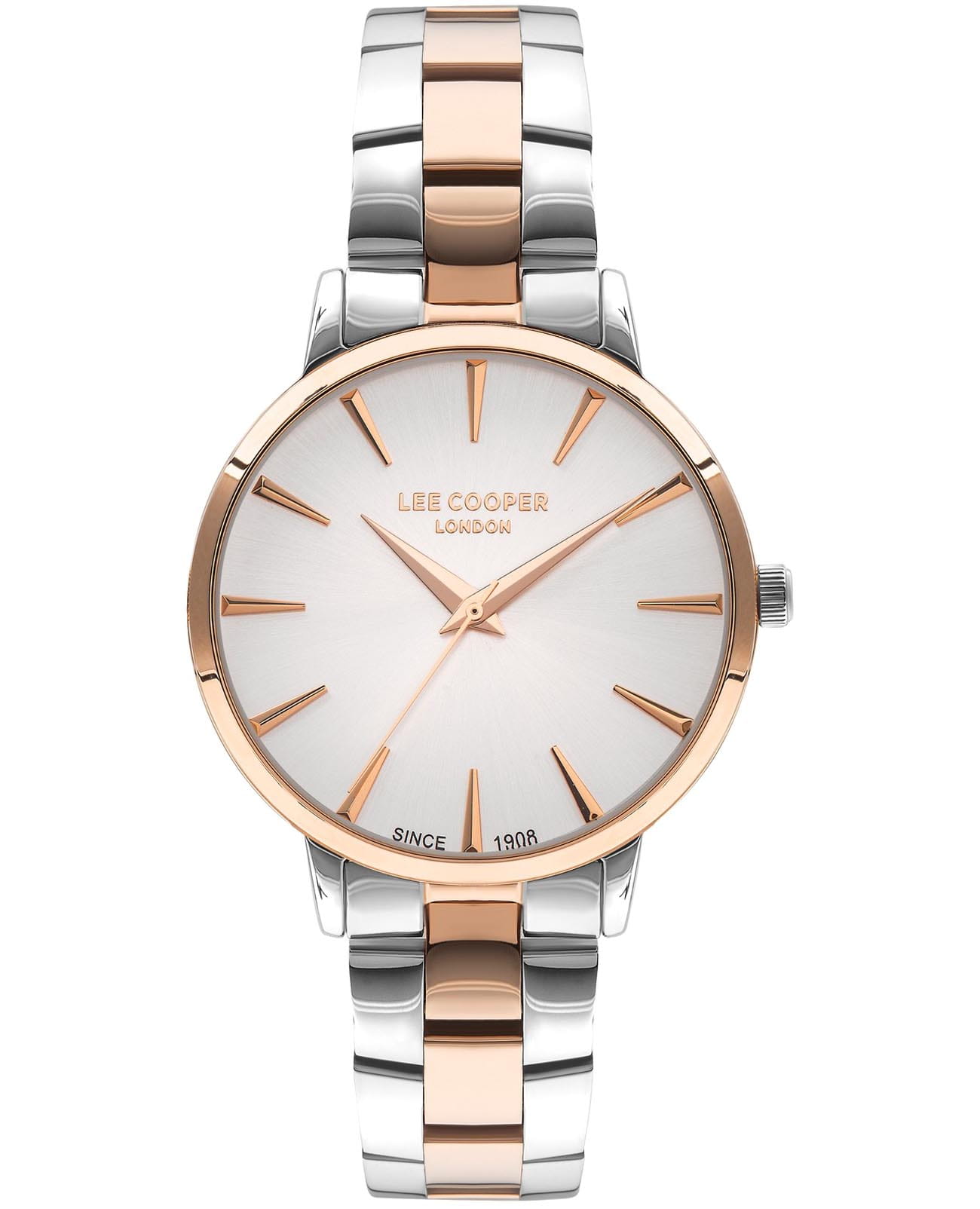 Lee Cooper Lee Cooper LC07580.530  LC07580.530 кварцевые женские часы серебристый циферблат, браслет нержавеющая сталь с ip-покрытием — вид спереди
