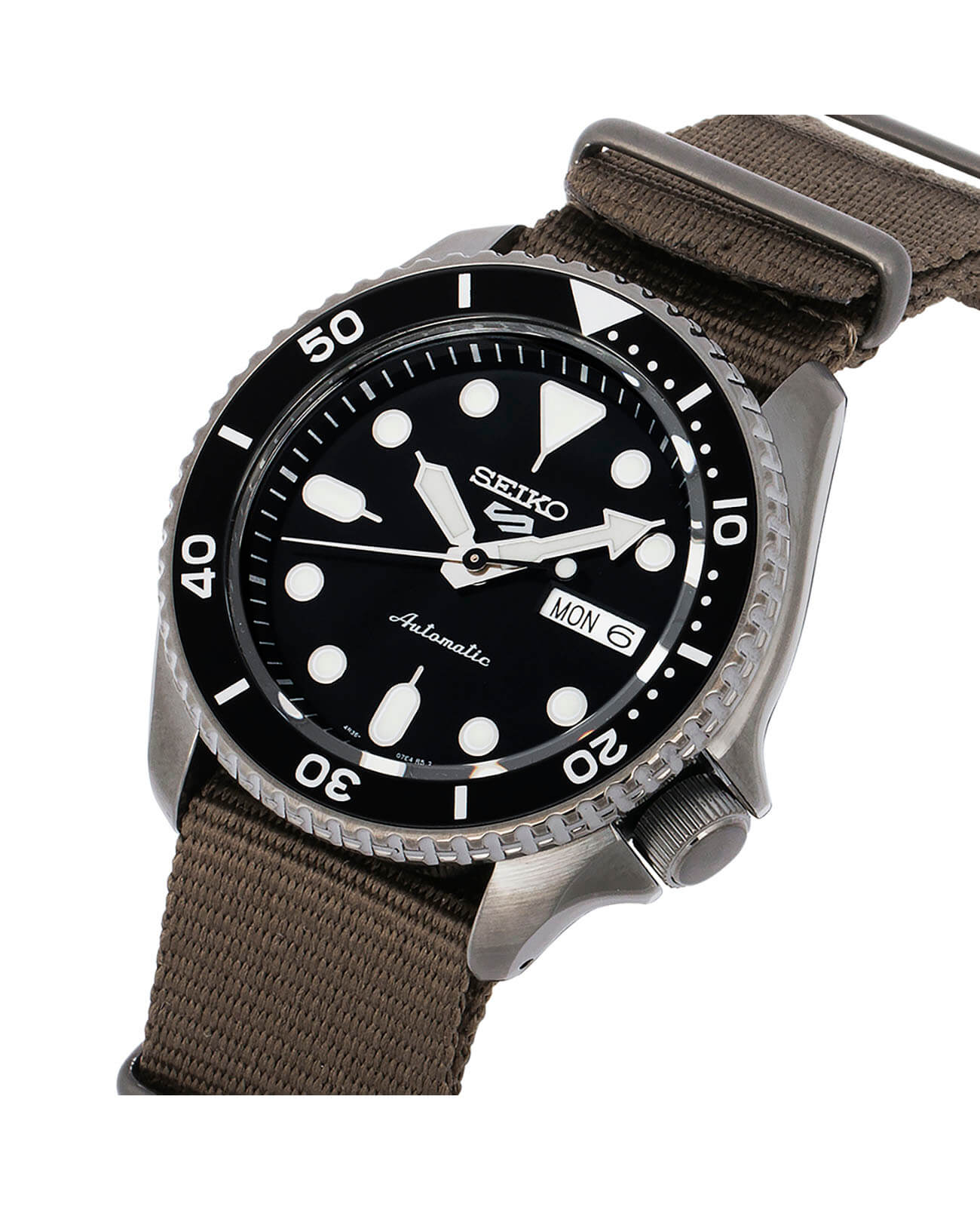 Seiko Seiko 5 Sports SRPD65K4S, 5 sports япония мужские часы на браслете нейлон боковой вид