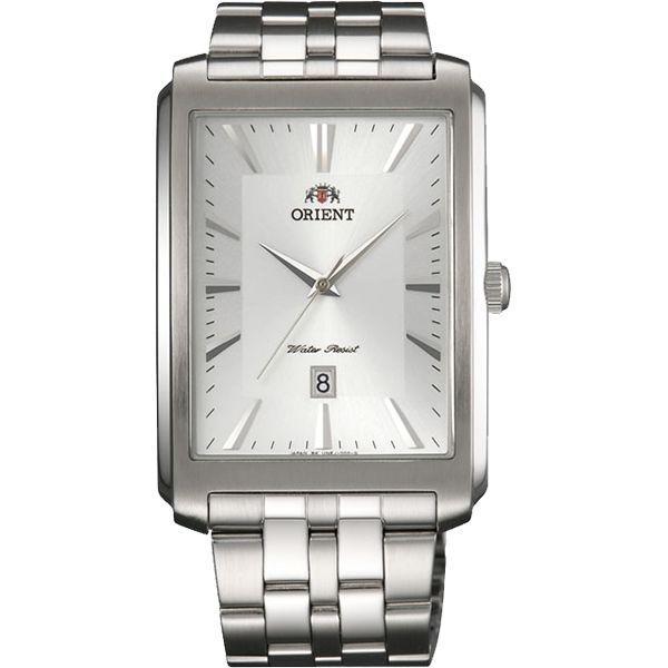 Orient Orient UNEJ003W (FUNEJ003W)  FUNEJ003W  мужские часы белый циферблат, браслет  — вид спереди