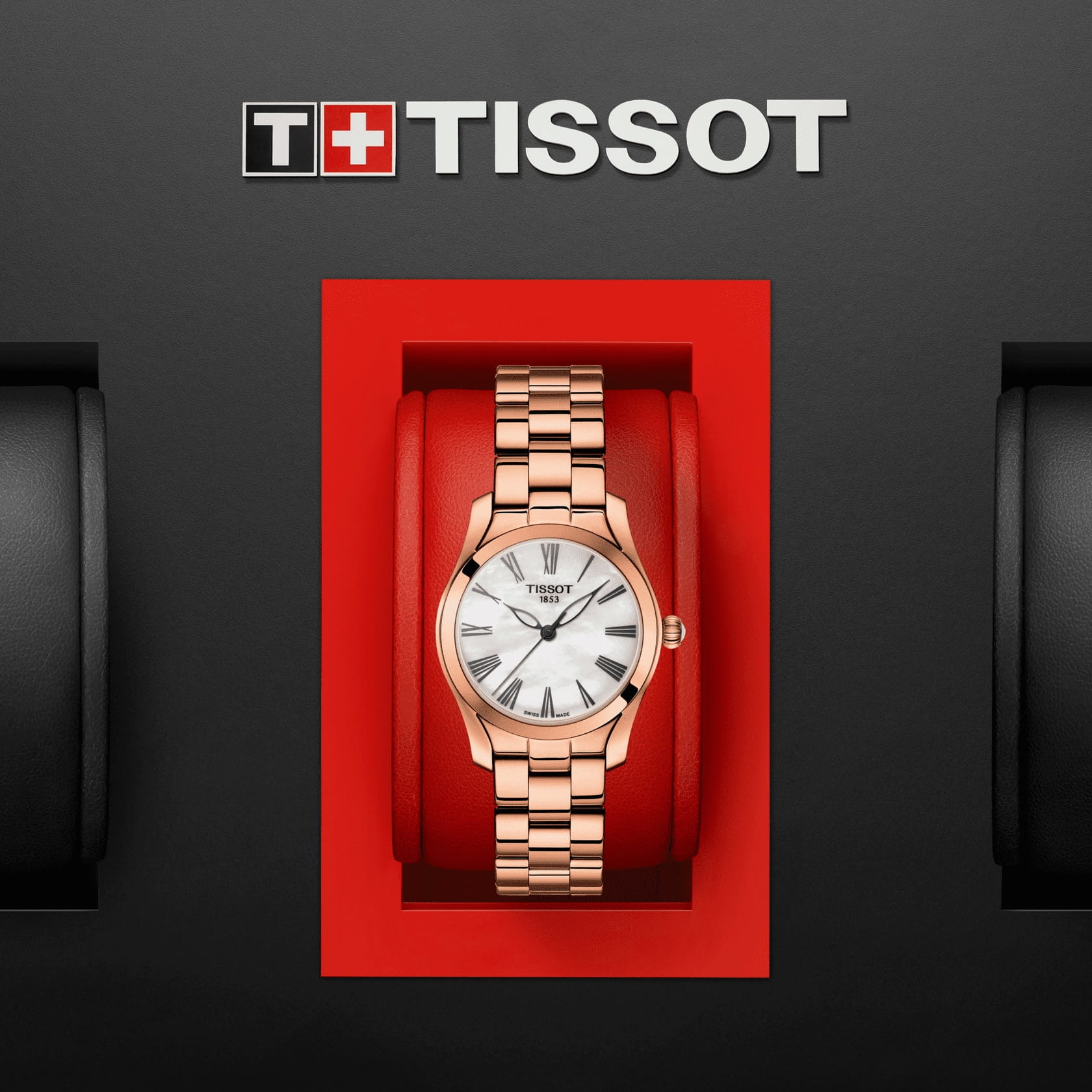 Tissot Tissot T-Wave T112.210.33.113.00, t-lady швейцария женские часы на браслете сталь c pvd покрытием боковой вид