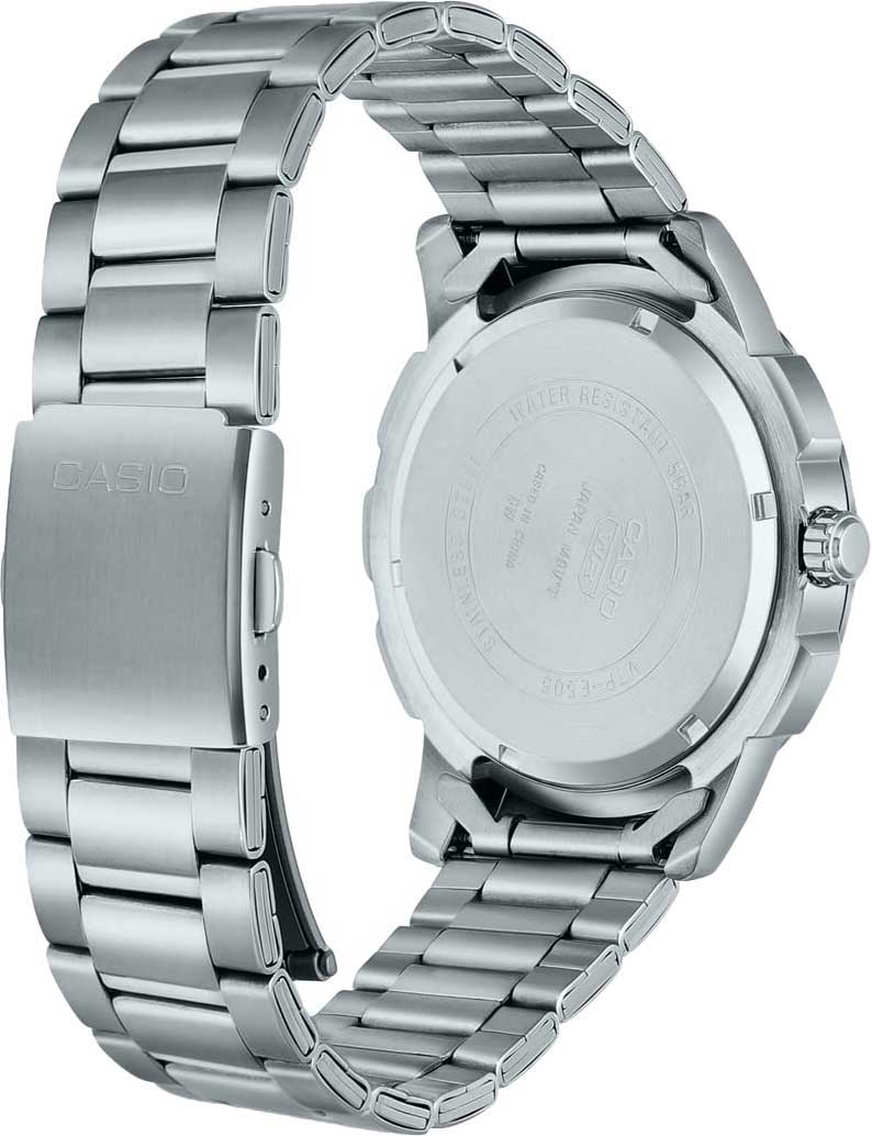 Casio Casio Collection MTP-E195D-1А, collection япония мужские часы на браслете нержавеющая сталь боковой вид