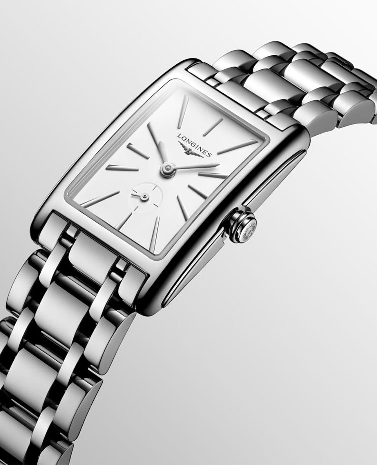 Longines Longines DolceVita L5.255.4.11.6 кварцевые женские часы часы крупный план белый циферблата