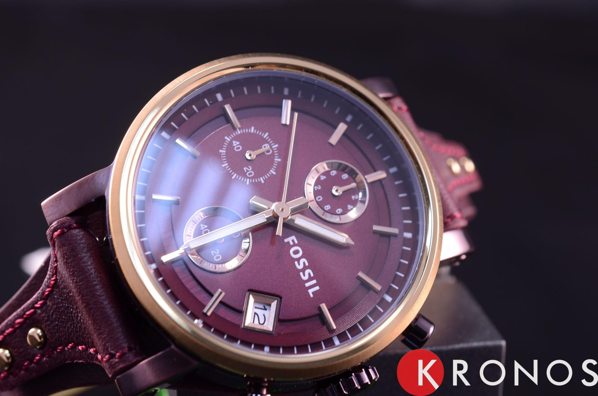Fossil Fossil Carlie  ES4114,  сша женские часы на браслете кожаный боковой вид