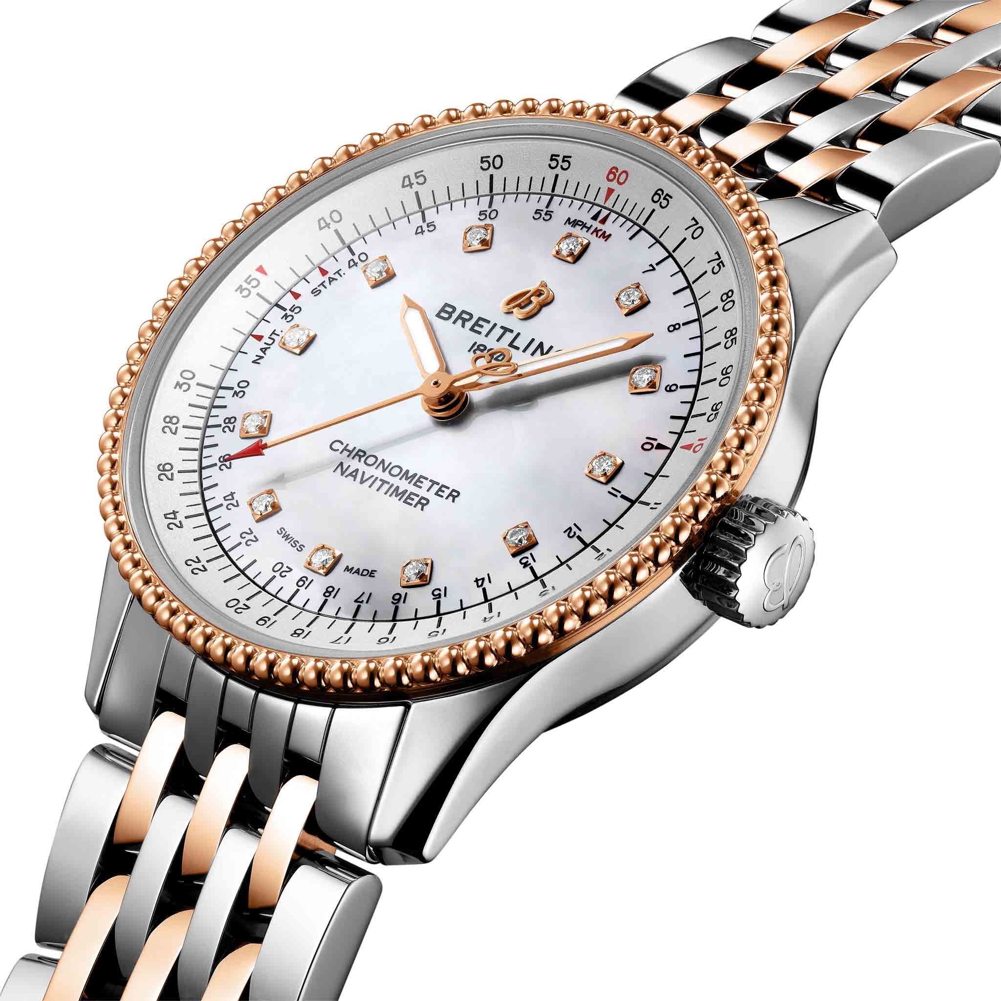Breitling Breitling Navitimer Automatic 35 U17395211A1U1 женские часы перламутровый циферблат на запястье