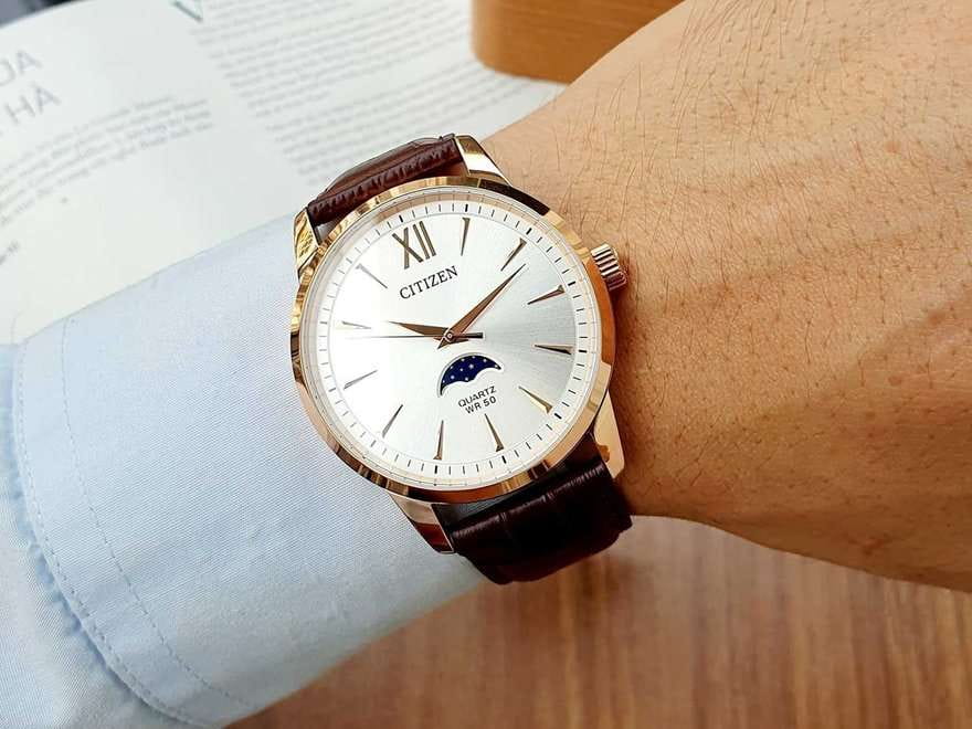 Citizen Citizen Basic Moonphase AK5003-05A кварцевые мужские часы часы крупный план серебристый циферблата