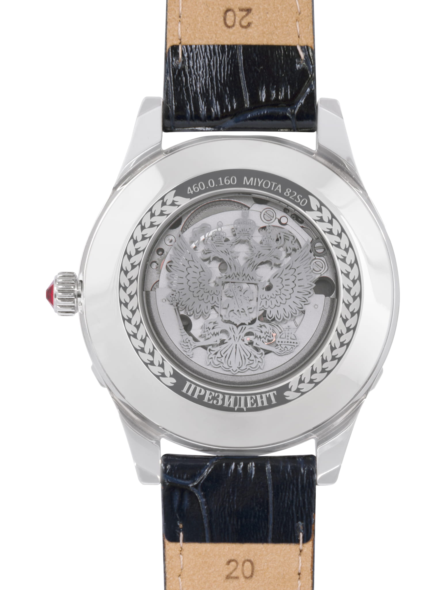 Президент Президент 4600160,  россия мужские часы на браслете кожаный боковой вид