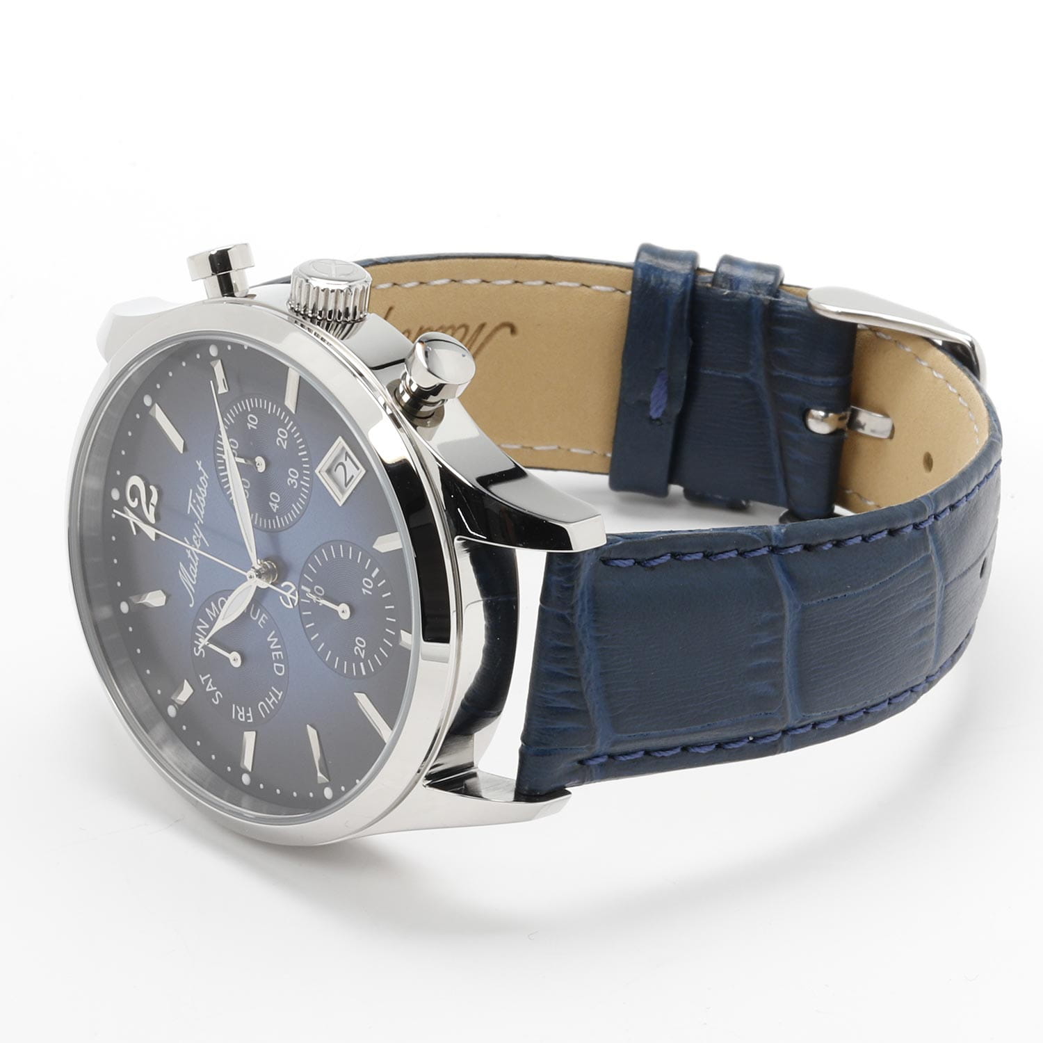 Mathey-Tissot Mathey-Tissot Urban H411CHALBU,  швейцария мужские часы на браслете кожаный боковой вид