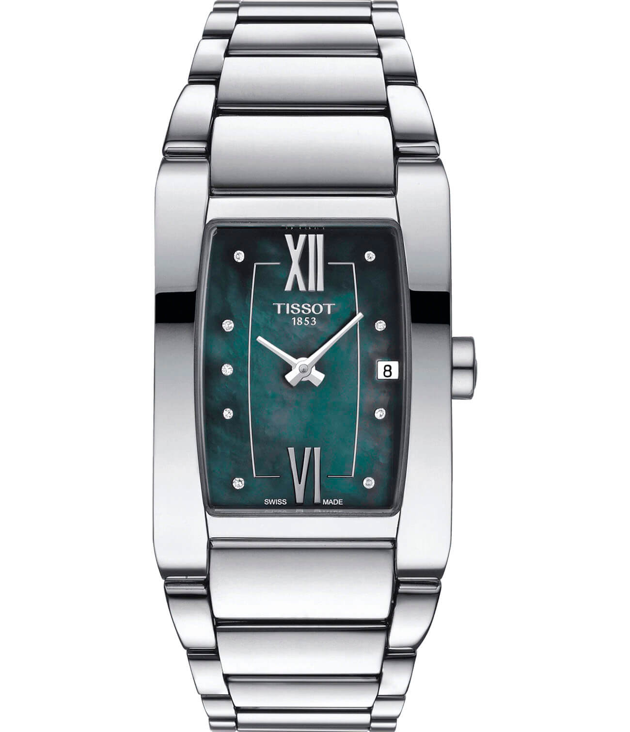 Tissot Tissot Generosi-T T105.309.11.126.00  T1053091112600 кварцевые женские часы перламутровый циферблат, браслет нержавеющая сталь — вид спереди