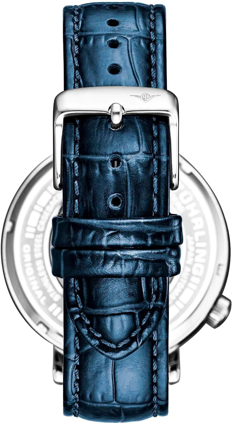Stuhrling Stuhrling Quasar 1021.02 мужские часы синий циферблат на запястье