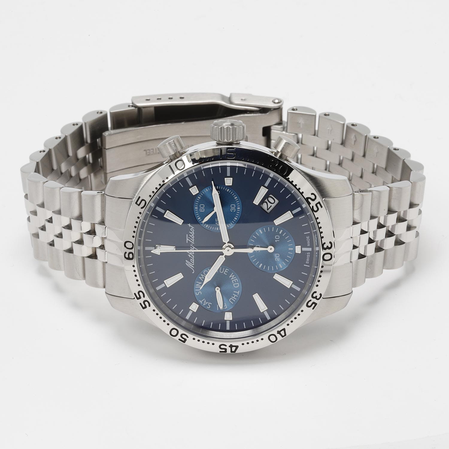 Mathey-Tissot Mathey-Tissot Type 22 H1822CHABU,  швейцария мужские часы на браслете нержавеющая сталь боковой вид