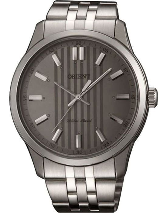 Orient Orient QC0U003K (SQC0U003K)  QC0U003K кварцевые мужские часы серый циферблат, браслет  — вид спереди