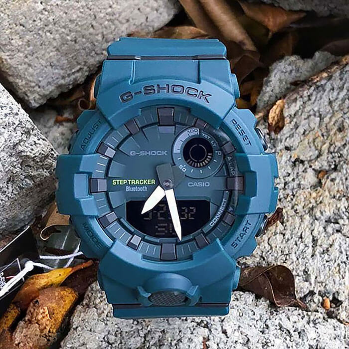 Casio Casio G-Shock GBA-800-3A G-SQUAD, наручные мужские часы фото под углом