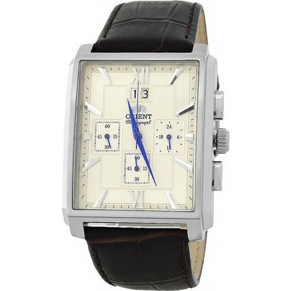 Orient Orient TVAA004S (FTVAA004S)  FTVAA004S  мужские часы шампань циферблат, браслет кожа + текстиль — вид спереди