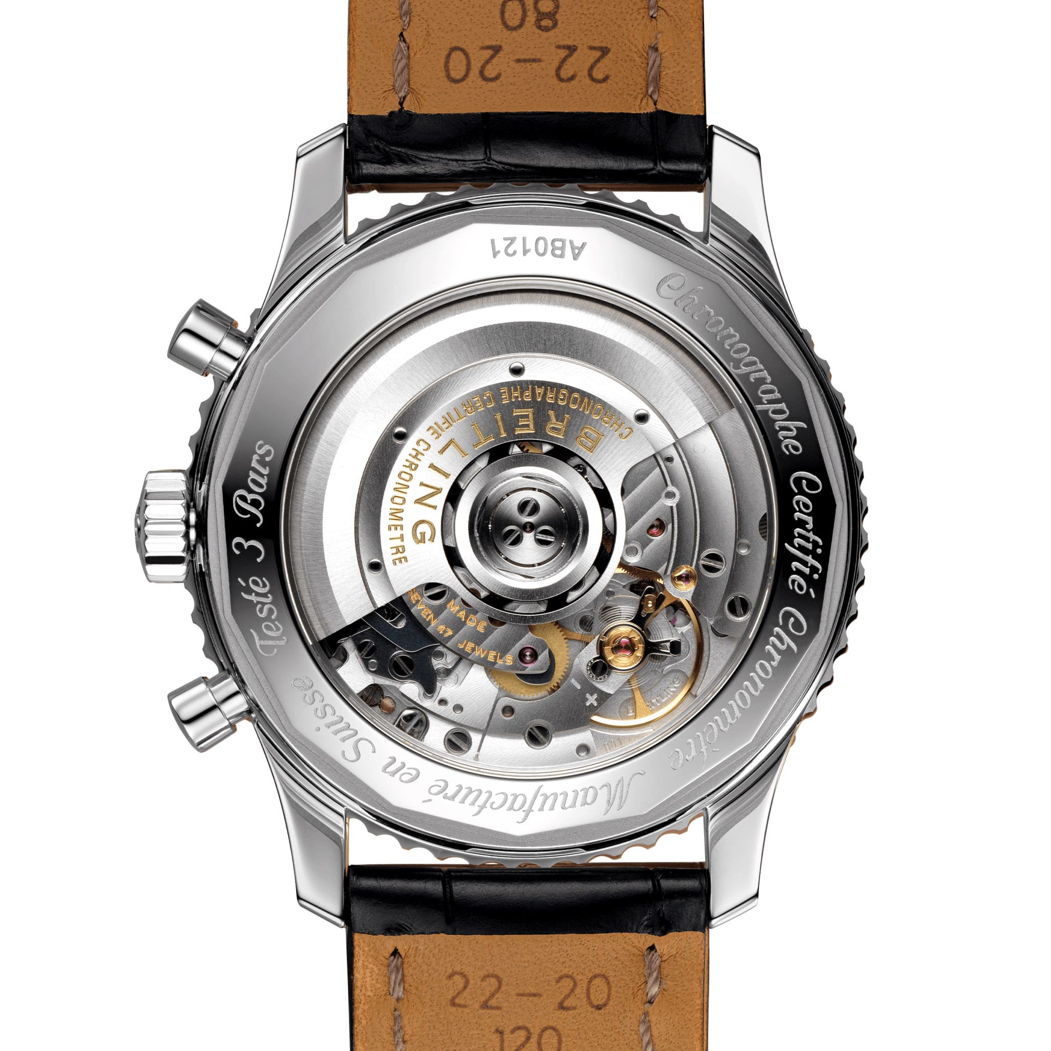 Оригинальные часы Breitling Breitling Navitimer B01 Chronograph 43  AB0121211B1P1 механические калибр механизма мануфактурный механизм breitling caliber b01 общий вид