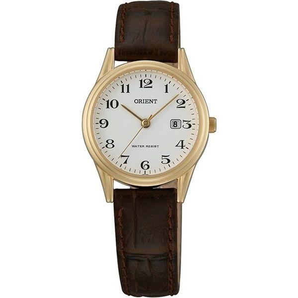 Orient Orient SZ3J004W (FSZ3J004W)  FSZ3J004W  женские часы белый циферблат, браслет кожа + текстиль — вид спереди