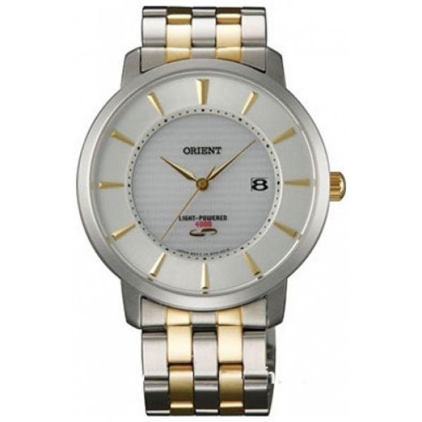 Orient Orient WF01002W (FWF01002W)  FWF01002W  мужские часы белый циферблат, браслет  — вид спереди