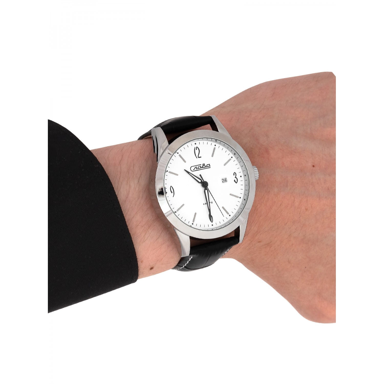 Слава Слава Традиция 2341466/300-2115 мужские часы белый циферблат на запястье