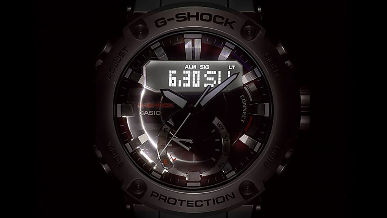 Casio GST-B200D-1A мужские часы застежка крупным планом