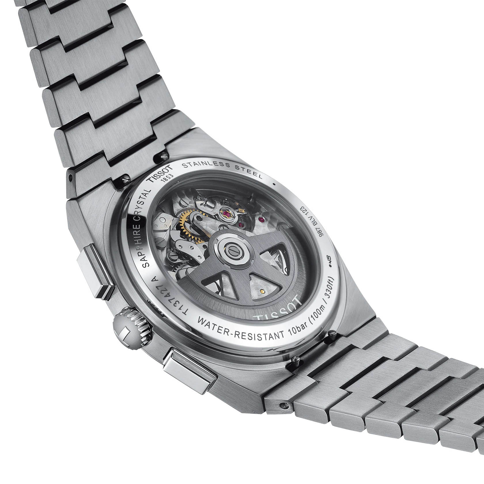 Tissot Tissot PRX Automatic Chronograph T137.427.11.011.00 механические мужские часы часы крупный план белый циферблата