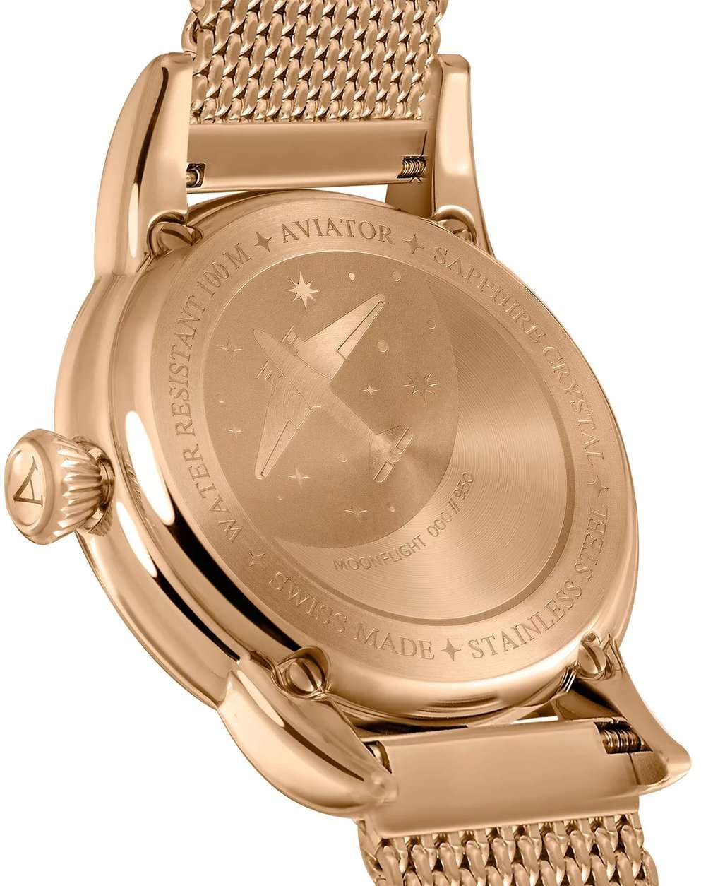 Aviator Aviator Douglas MoonFlight V.1.33.2.258.5, douglas moonflight швейцария женские часы на браслете нержавеющая сталь с pvd-покрытием боковой вид