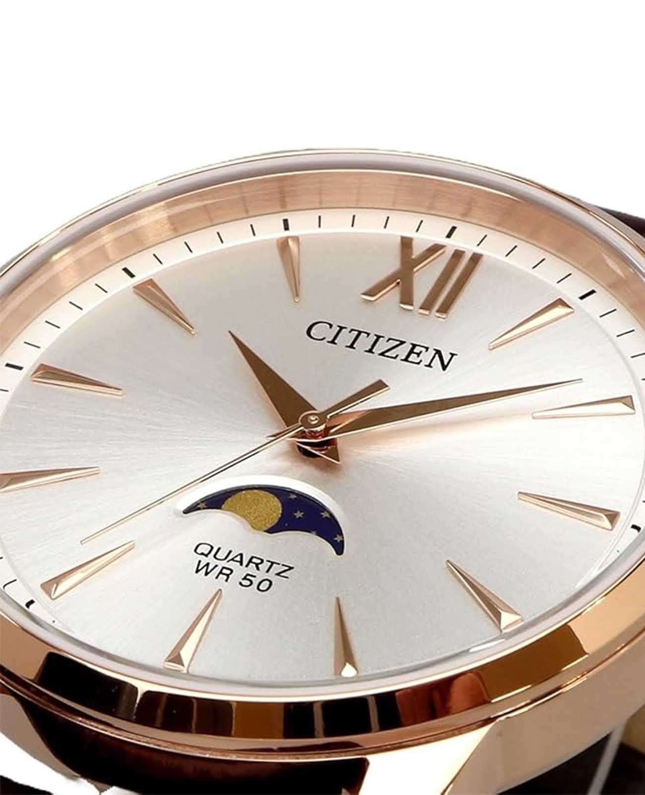 Citizen Citizen Basic Moonphase AK5003-05A мужские часы серебристый циферблат на запястье