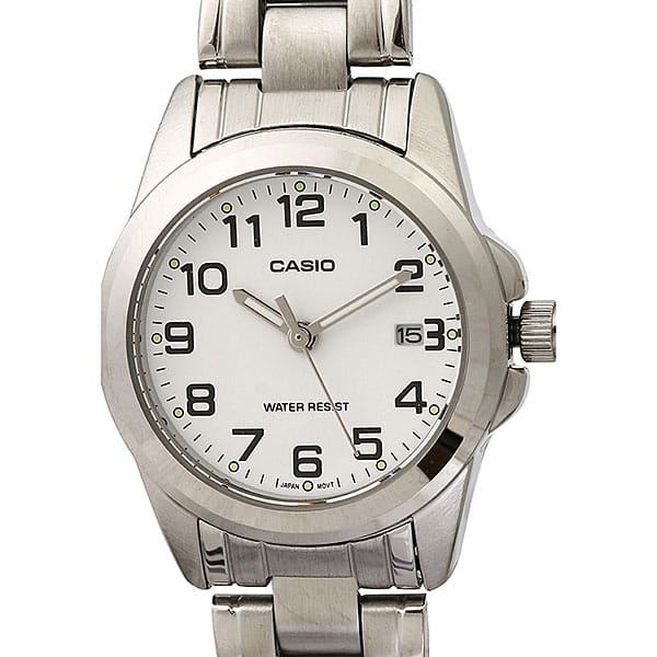 Casio MTP-1215A-7B2 мужские часы застежка крупным планом