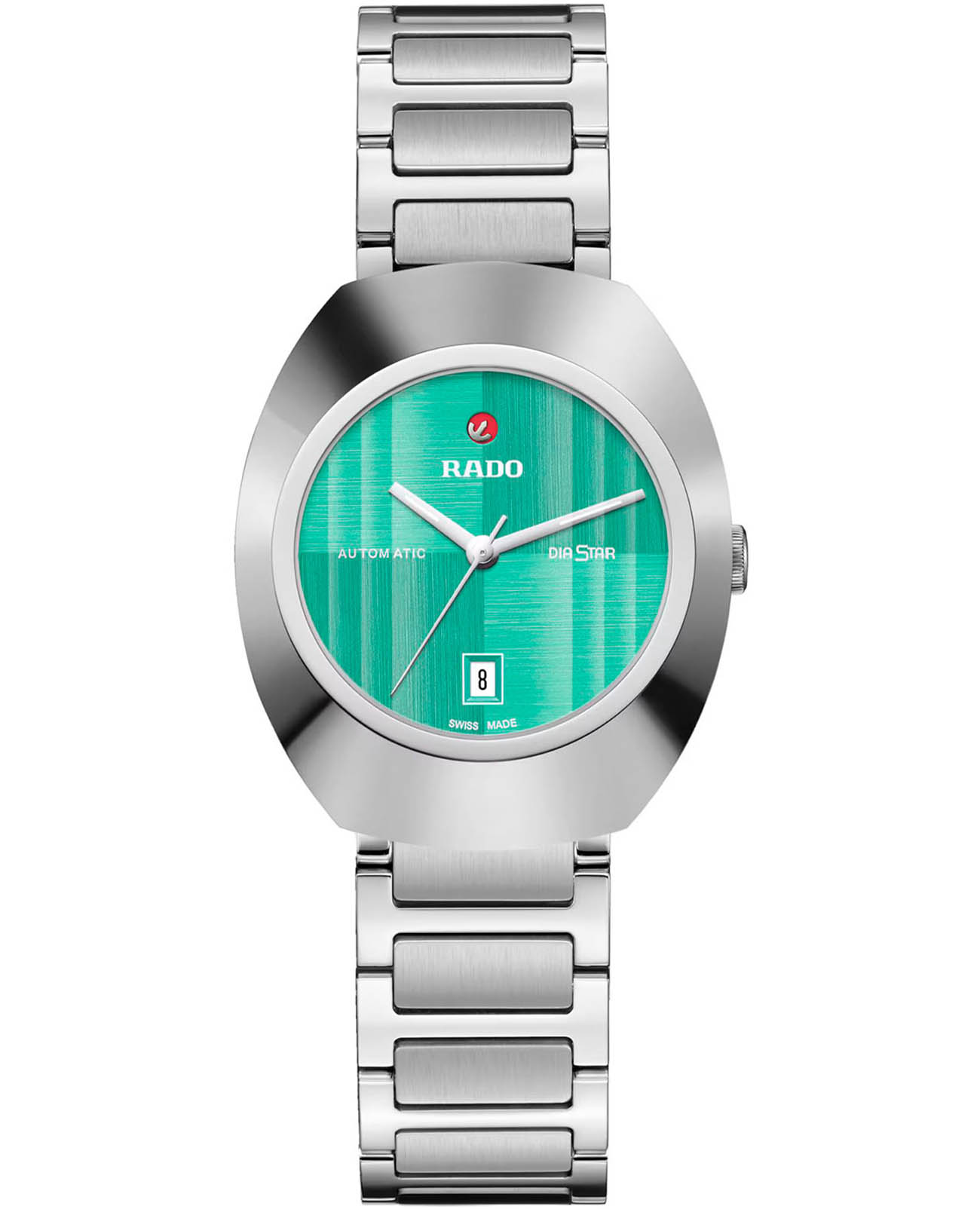 Rado Rado DiaStar Original R12170323  R12170323 механические женские часы зеленый циферблат, браслет нержавеющая сталь — вид спереди