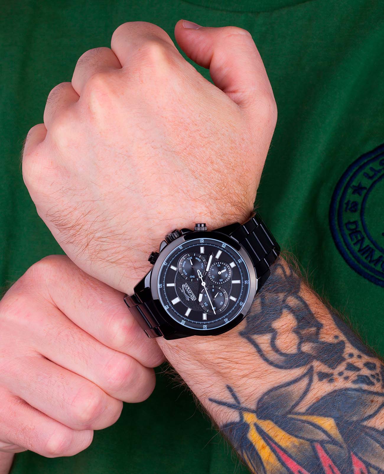 Slazenger Slazenger Multifunction SL.09.2011.2.01,  англия мужские часы на браслете суперметалл с ip покрытием боковой вид