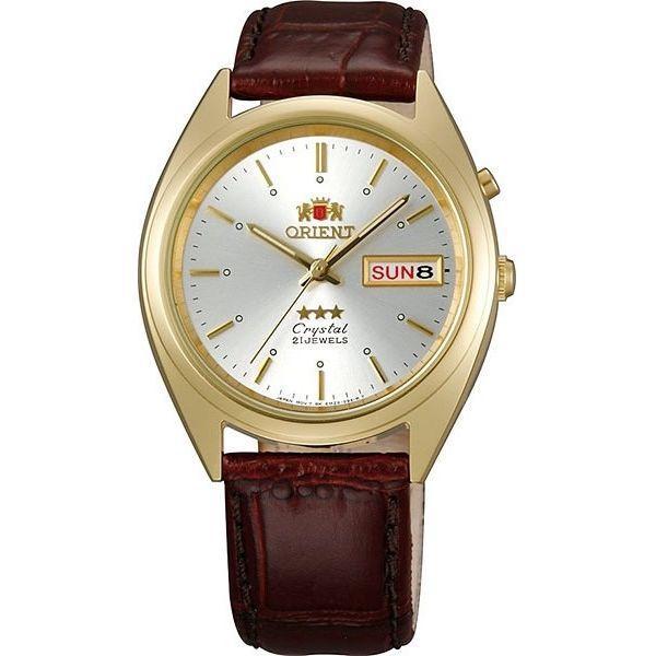 Orient Orient EM0401XW (FEM0401XW)  FEM0401XW механические мужские часы серый циферблат, браслет кожа + текстиль — вид спереди