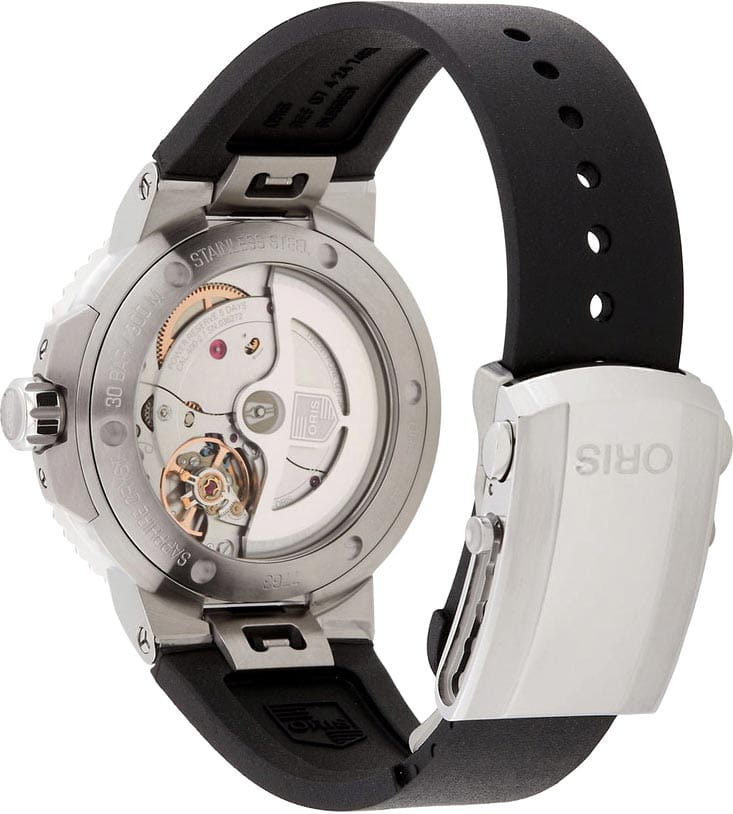 Oris Oris Aquis 01 400 7763 4157-07 4 24 74EB, aquis швейцария мужские часы на браслете каучук боковой вид