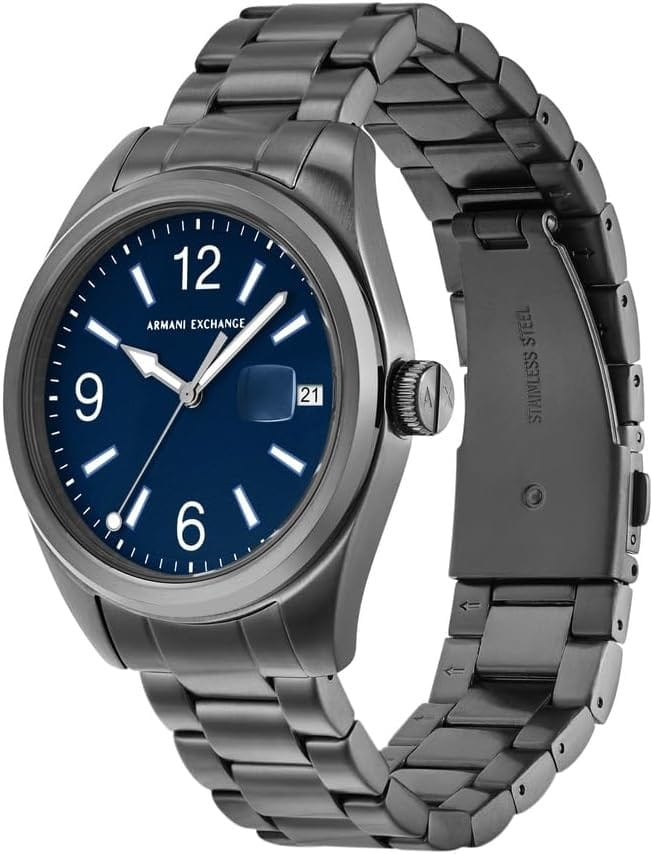 Armani Exchange Armani Exchange Kilian AX1421,  италия мужские часы на браслете нержавеющая сталь с ip-покрытием боковой вид