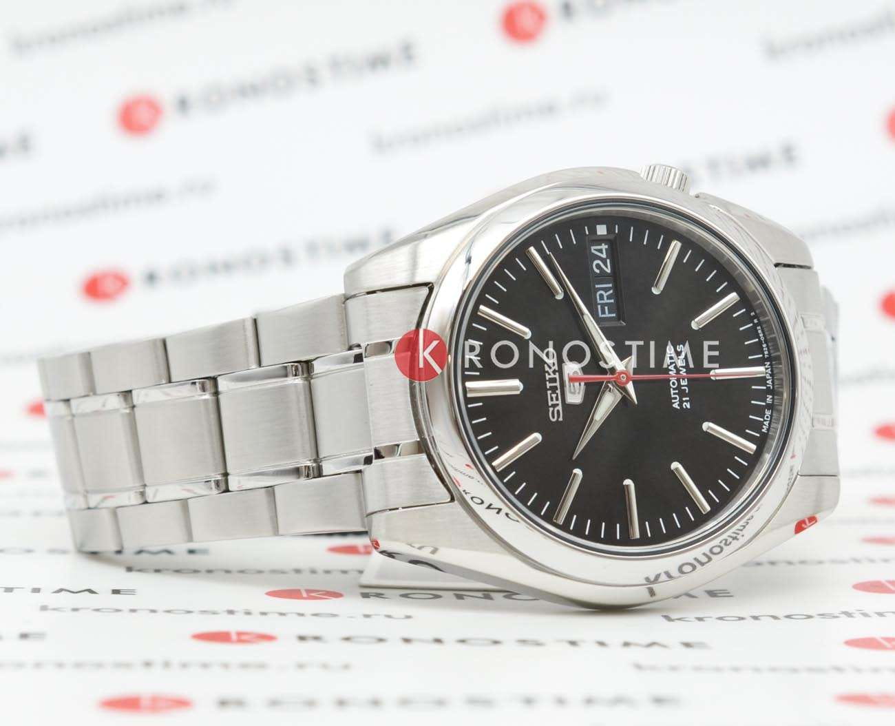 Seiko Seiko 5 Regular SNKL45J1 мужские часы черный циферблат на запястье