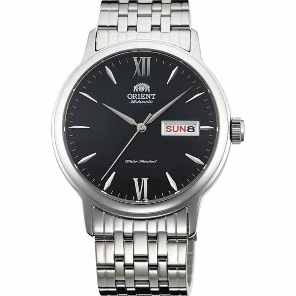 Orient Orient AA05003B (SAA05003B)  AA05003B механические мужские часы черный циферблат, браслет  — вид спереди