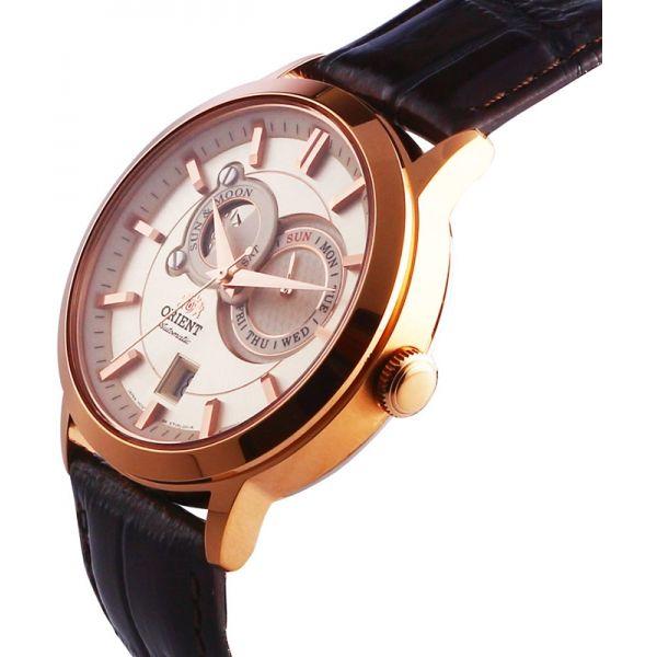 Orient Orient Automatic ET0P001W (FET0P001W0), classic automatic япония мужские часы на браслете кожа + текстиль боковой вид