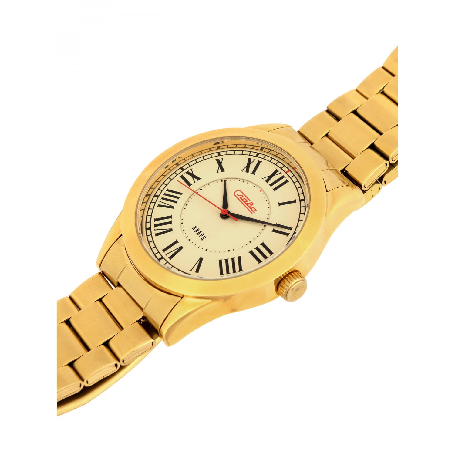 Оригинальные часы Слава Слава Традиция 1739231/2035-100 кварцевые калибр механизма miyota 2035  общий вид