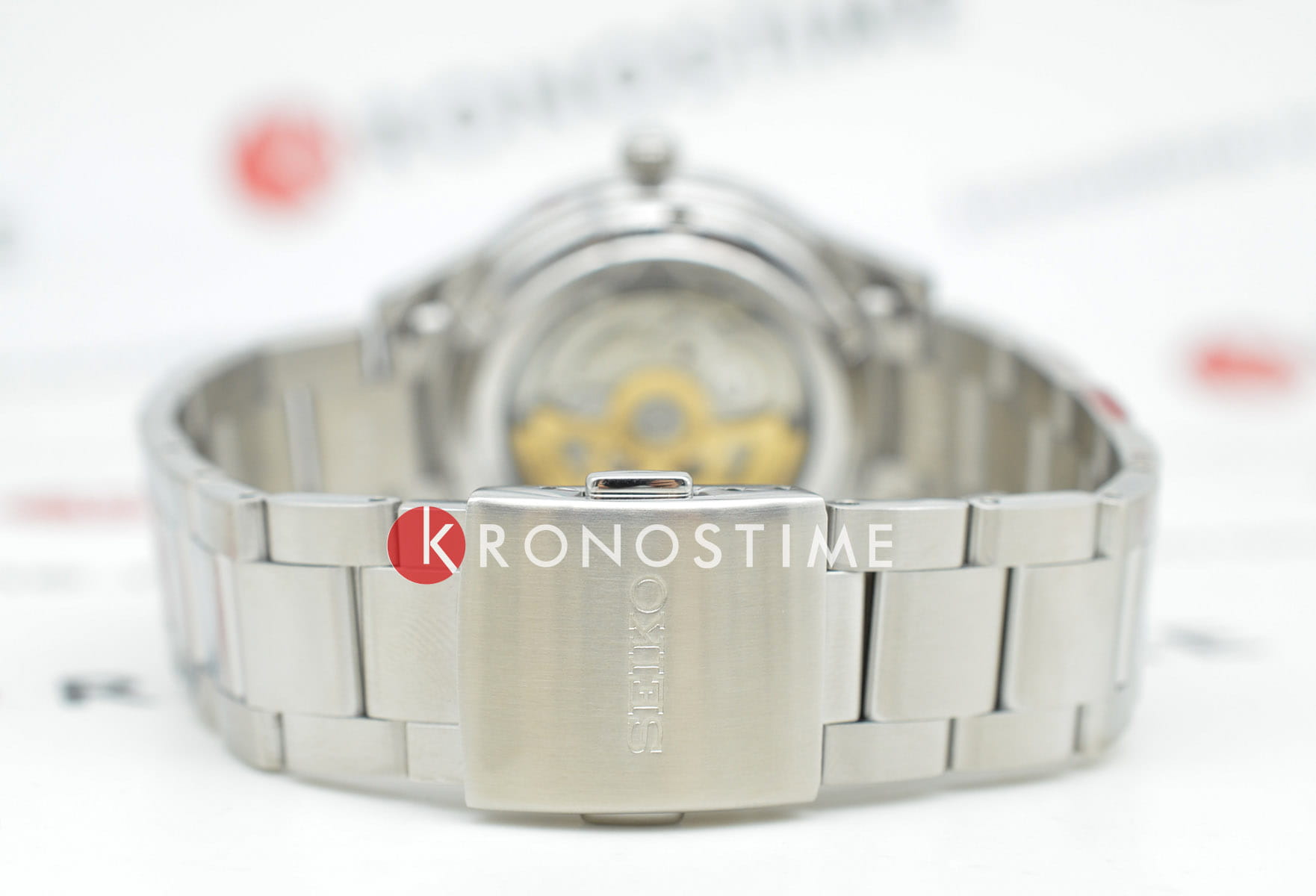 Seiko Seiko Presage SSA423J1 механические мужские часы часы крупный план бежевый циферблата