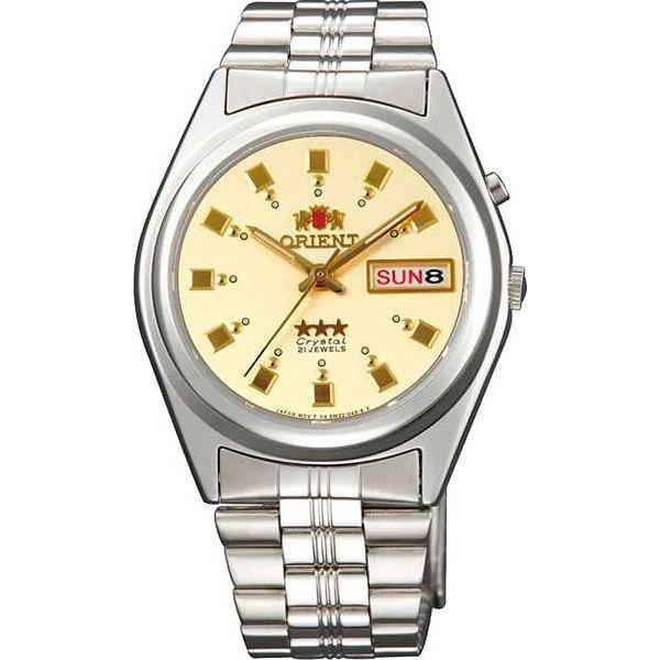 Orient Orient EM6Q00EC (FEM6Q00EC)  FEM6Q00EC механические мужские часы шампань циферблат, браслет  — вид спереди