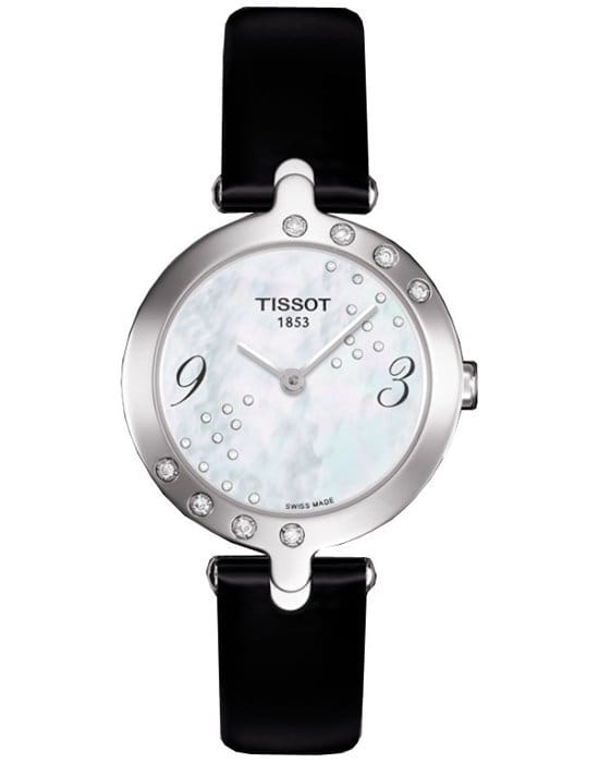 Tissot Tissot T-Trend Flamingo T003.209.66.112.00 Flamingo T0032096611200 кварцевые женские часы перламутровый циферблат, браслет кожаный — вид спереди