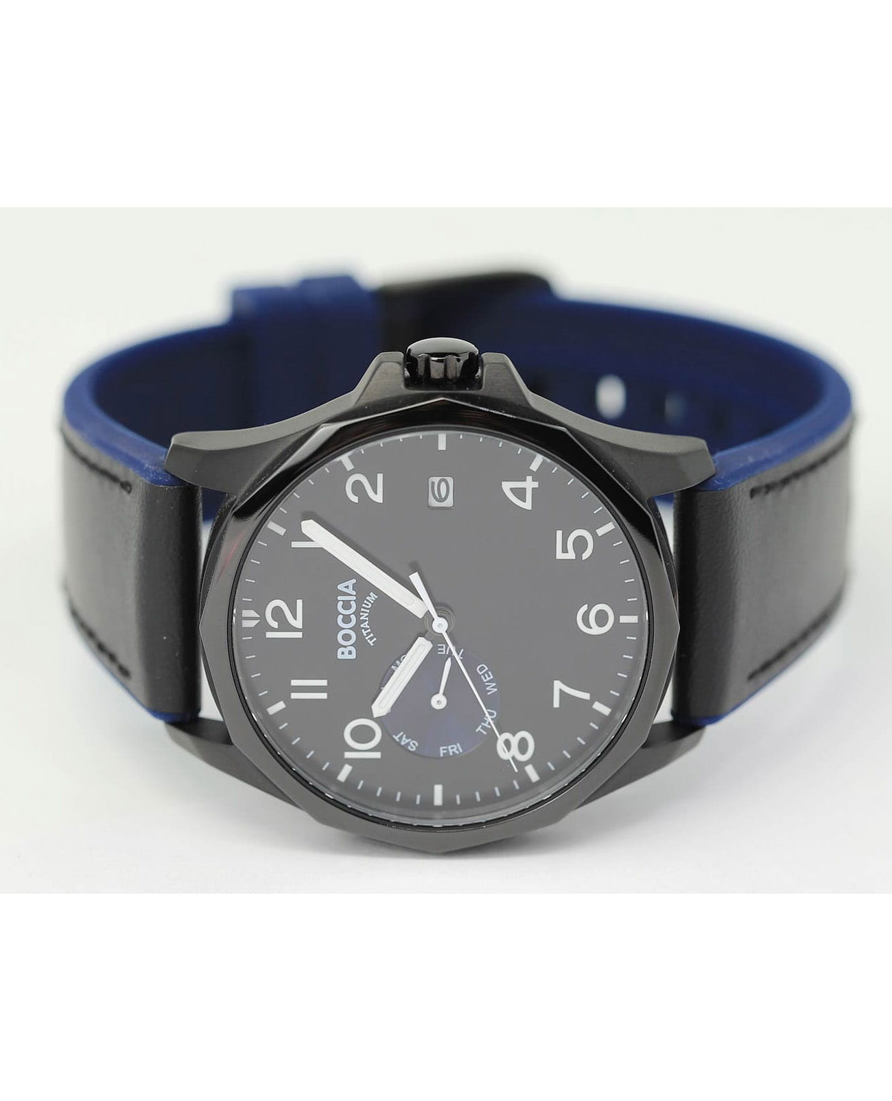 Boccia Titanium Boccia Titanium Circle-Oval 3644-03,  германия мужские часы на браслете кожаный боковой вид