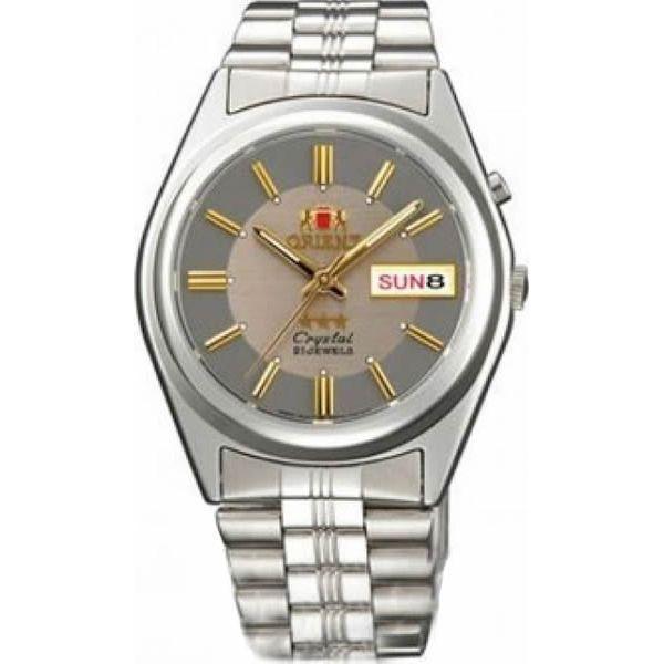 Orient Orient EM6Q00DK (FEM6Q00DK)  FEM6Q00DK механические мужские часы серый циферблат, браслет  — вид спереди