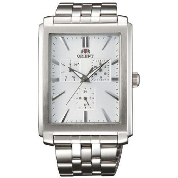 Orient Orient UTAH003W (FUTAH003W)  FUTAH003W  мужские часы белый циферблат, браслет  — вид спереди
