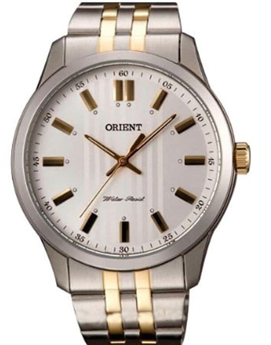 Orient Orient QC0U002W (SQC0U002W)  QC0U002W кварцевые мужские часы белый циферблат, браслет  — вид спереди