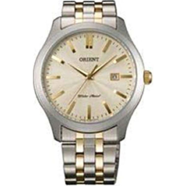 Orient Orient UNE7004C (FUNE7004C)  FUNE7004C  мужские часы шампань циферблат, браслет  — вид спереди