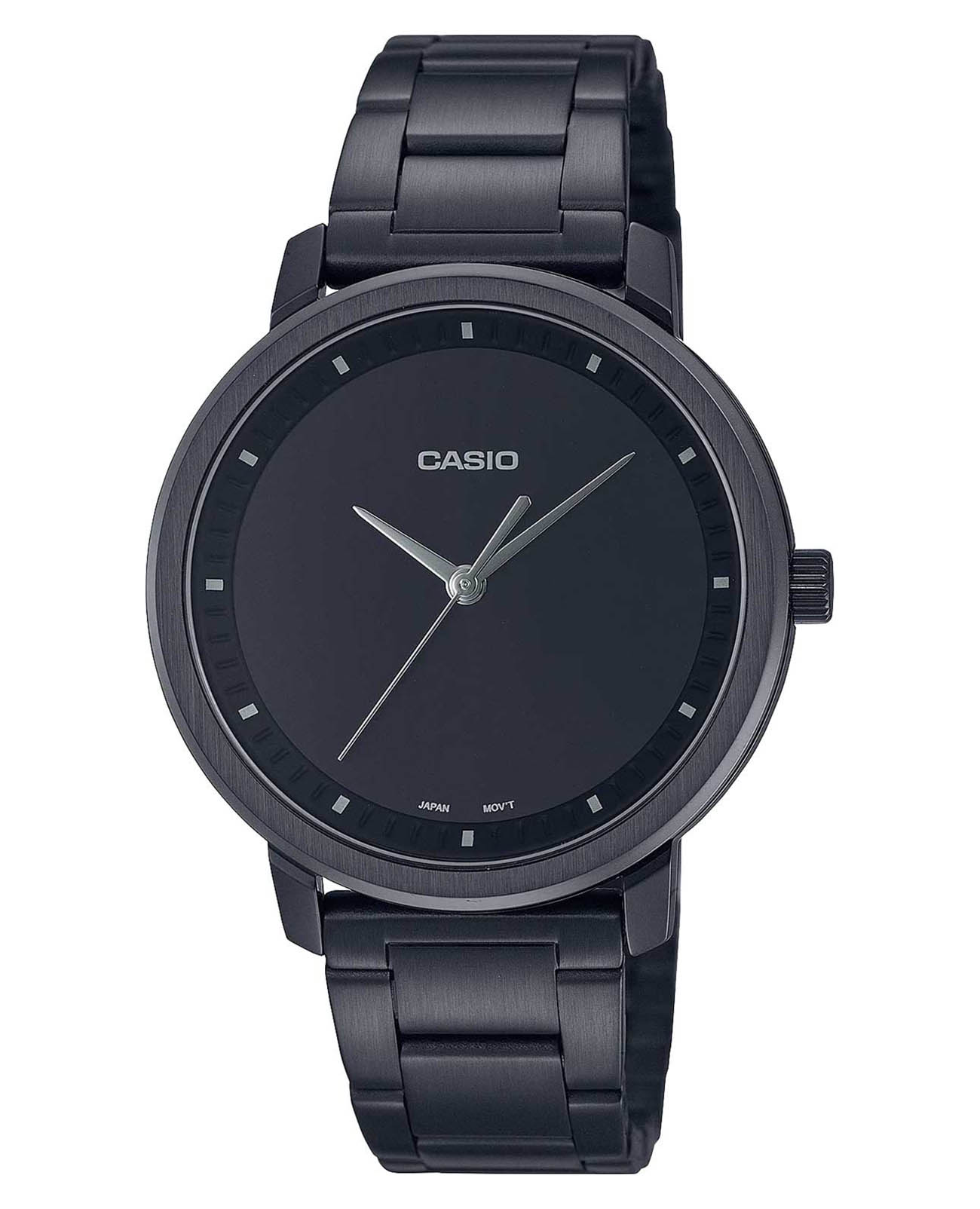 Casio Casio Collection LTP-B115B-1E  LTP-B115B-1E кварцевые женские часы черный циферблат, браслет нержавеющая сталь с ip-покрытием — вид спереди