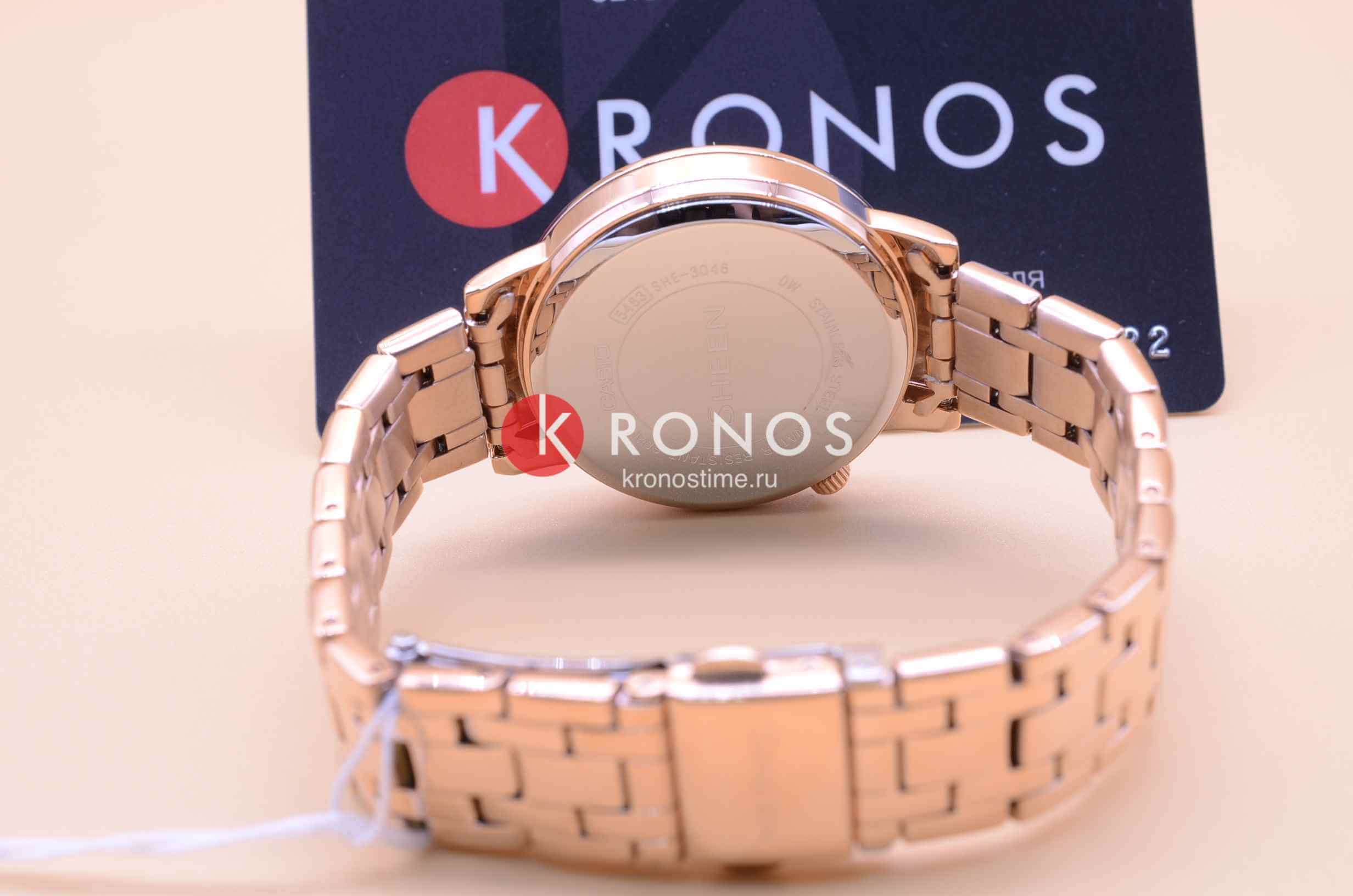 Оригинальные часы Casio Casio Sheen SHE-3046PG-4AUER кварцевые калибр механизма  общий вид