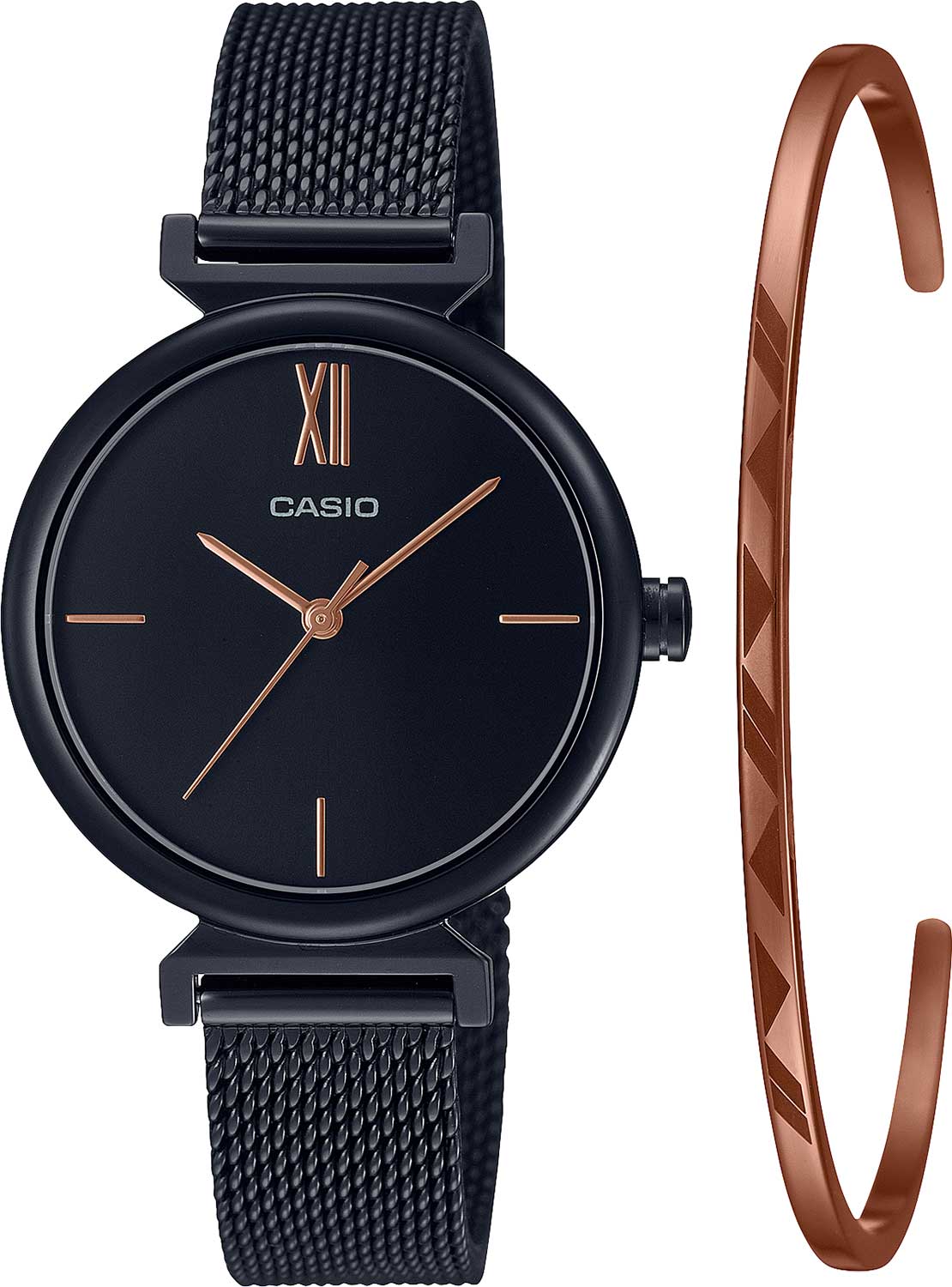 Casio Casio Collection LTP-2023VMB-1, ltp япония женские часы на браслете сталь с ip покрытием боковой вид