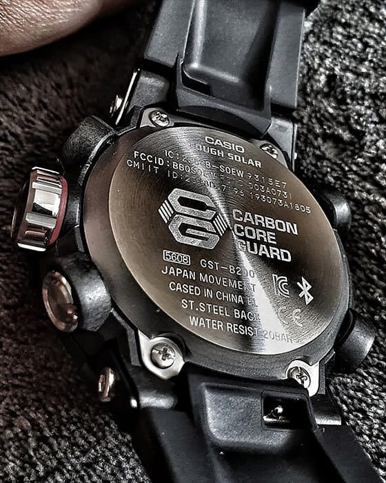Casio Casio G-Shock GST-B200B-1A — полный набор фото мужские часы япония