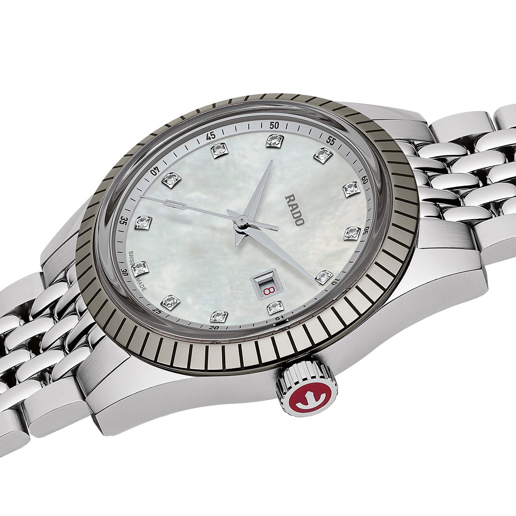 Rado Rado Hyperchrome R33104923, hyperchrome швейцария женские часы на браслете нержавеющая сталь боковой вид