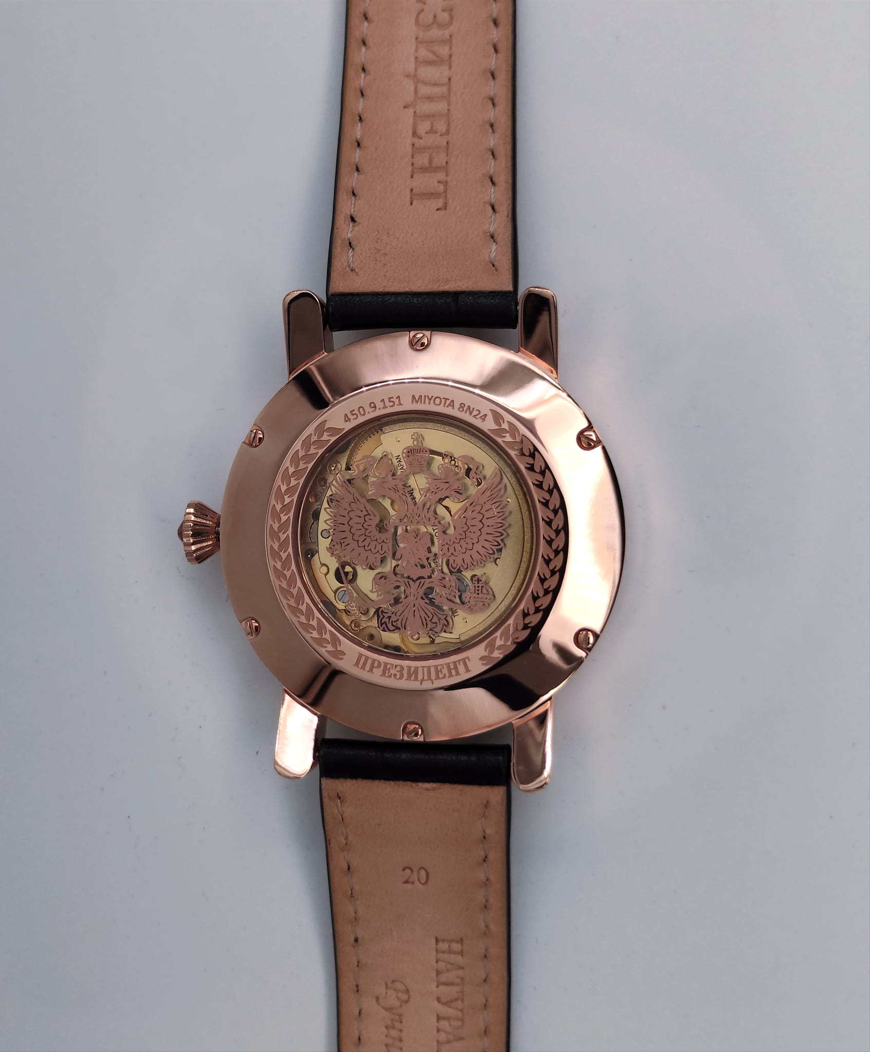 Президент Президент 4509151,  россия мужские часы на браслете кожаный боковой вид